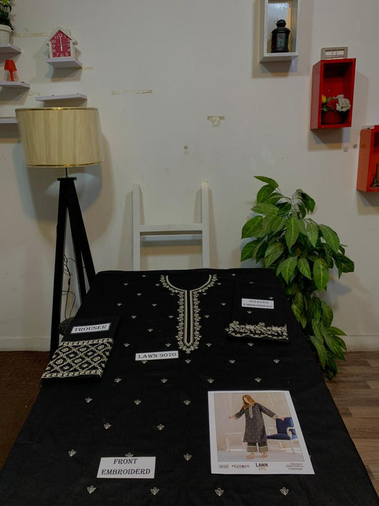 Embroidered 2Pc Lawn Unstitched Summer Dress - WA-115