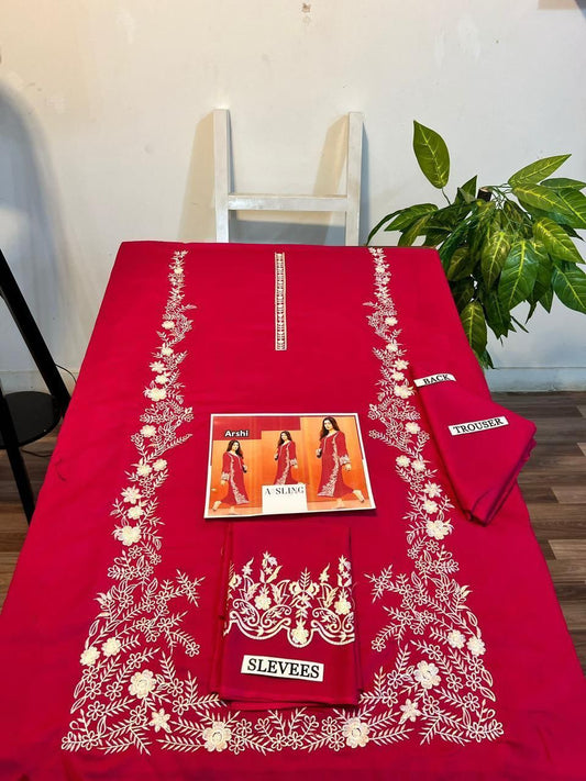 Embroidered 2Pc Lawn Unstitched Summer Dress - DM-11