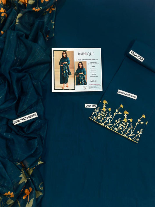 baroque 3PC Lawn Fabric