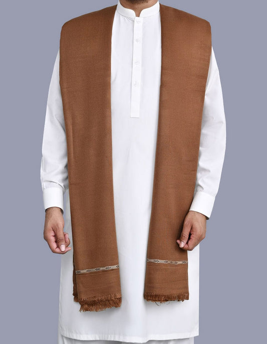 j. Men’s Wool Shawl – Camel