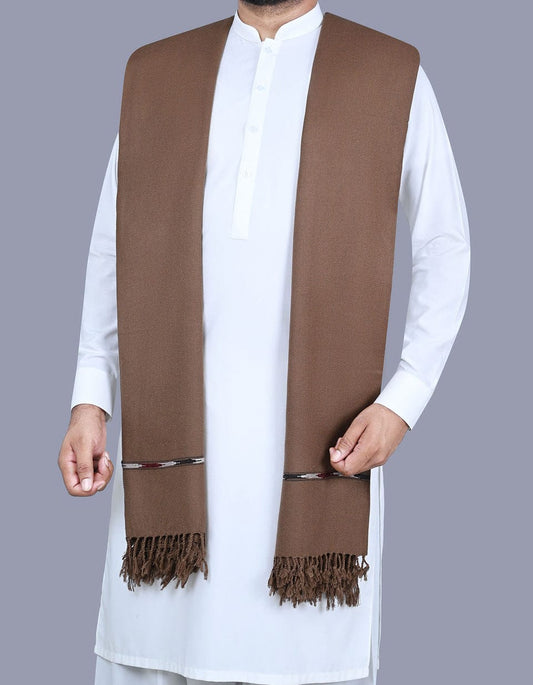 j. Men’s Wool Shawl – D Brown