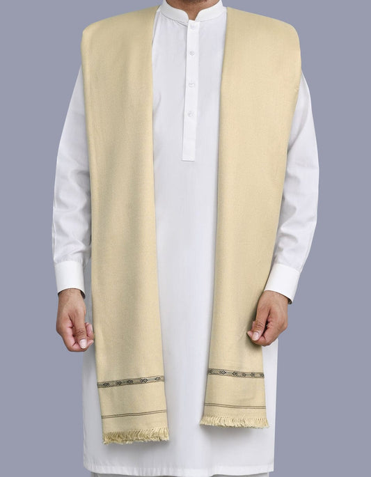 j. Men’s Wool Shawl – Cream