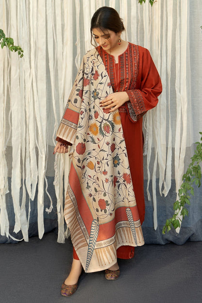 Embroidered 3-Piece in Lawn UNSTICED