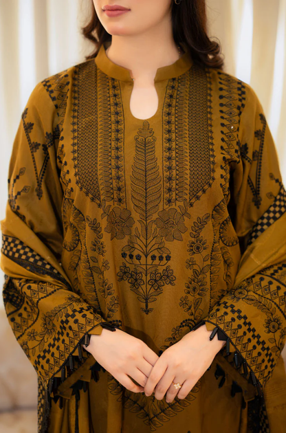 Libbas– Heavy Embroidered Lawn 3-Piece Suit (UNStitched) AS-19