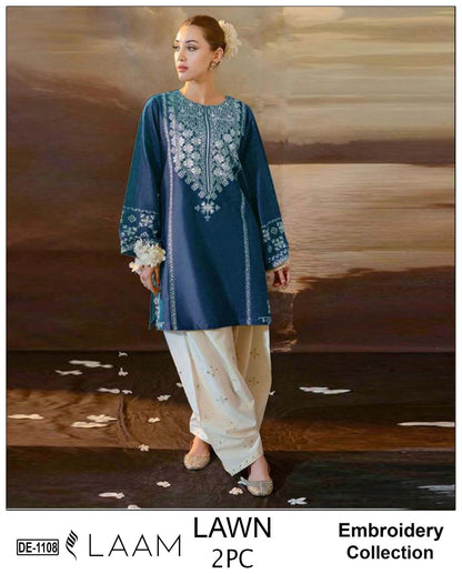 UNSTITCHED 2PC LAWN EMBROIDERED SUIT