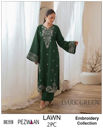 UNSTITCHED 2PC LAWN EMBROIDERED SUIT