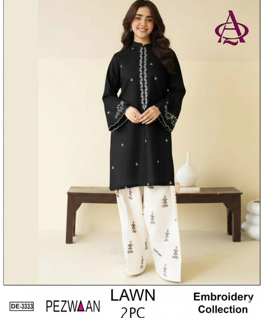 UNSTITCHED 2PC LAWN EMBROIDERED SUIT