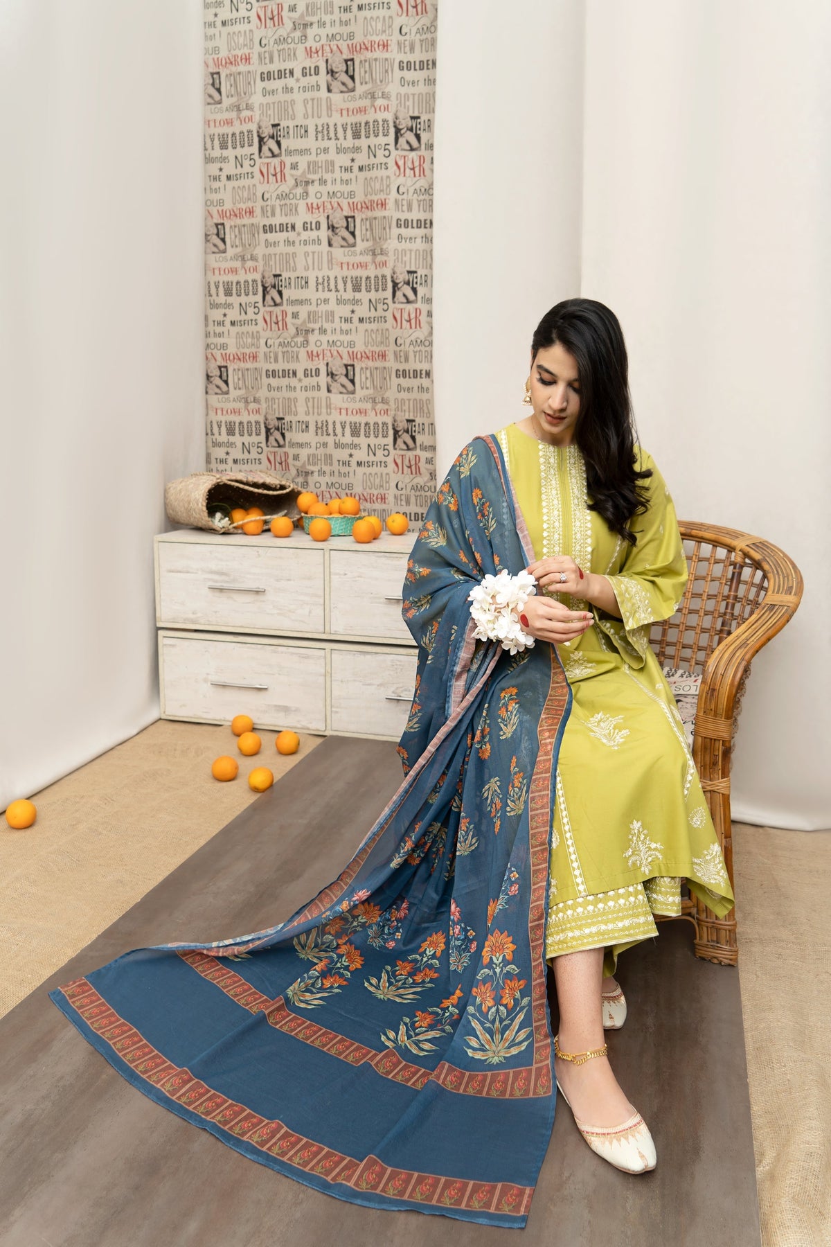 Embroidered 3-Piece in Lawn UNSTICED