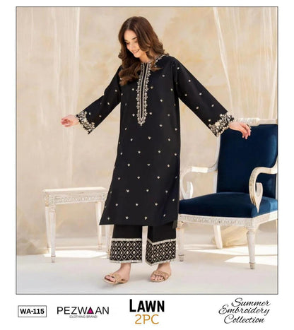 UNSTITCHED 2PC LAWN EMBROIDERED SUIT