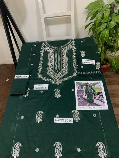 UNSTITCHED 2PC LAWN EMBROIDERED SUIT