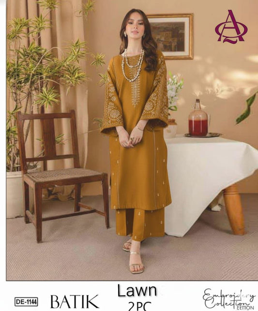 UNSTITCHED 2PC LAWN EMBROIDERED SUIT