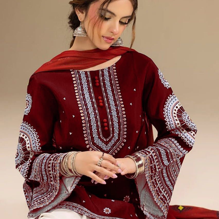 Jazmine Unstiched 3PC Lawn Fabric