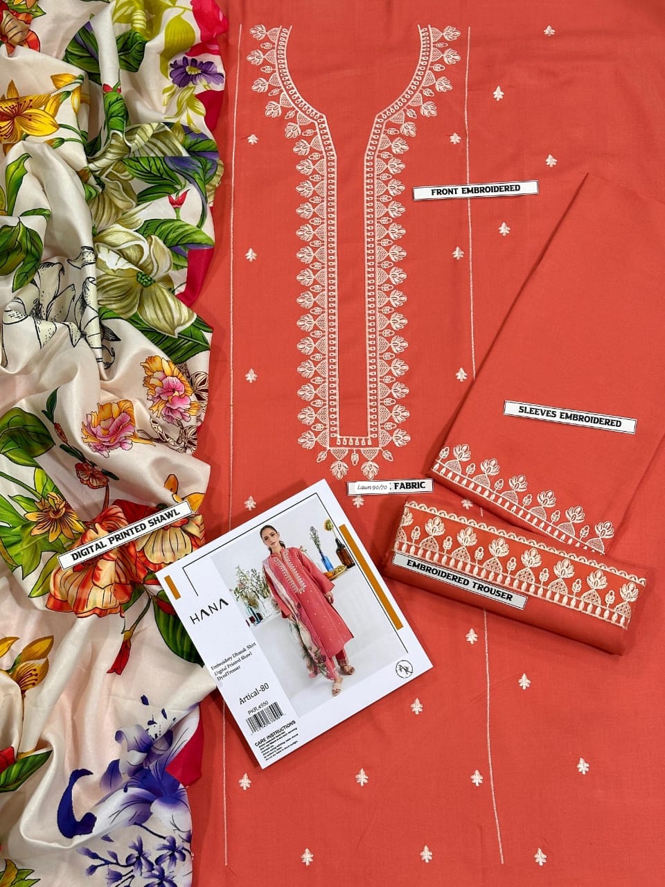 Ziva 3PC Lawn Fabric