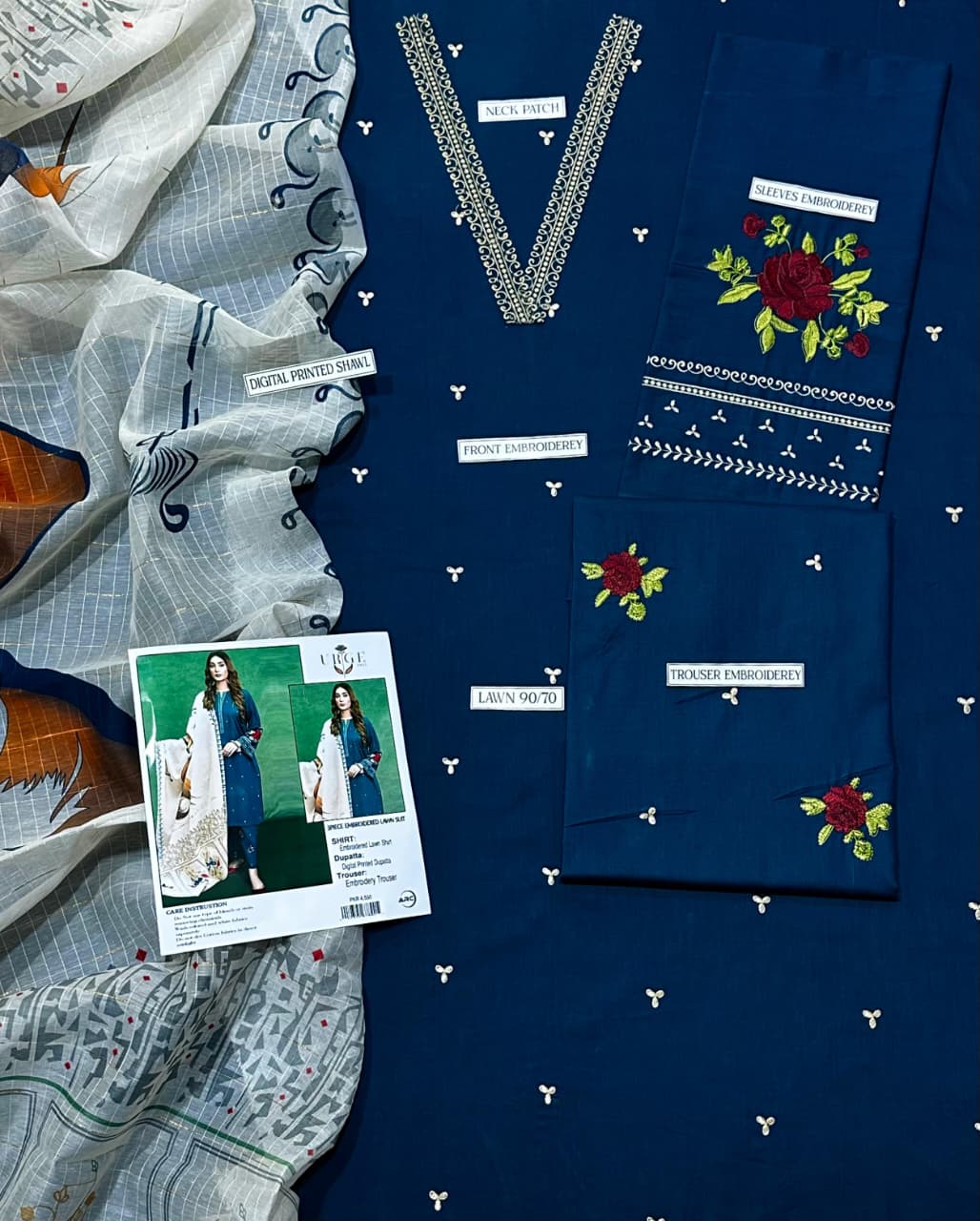 Urge 3PC Lawn Fabric