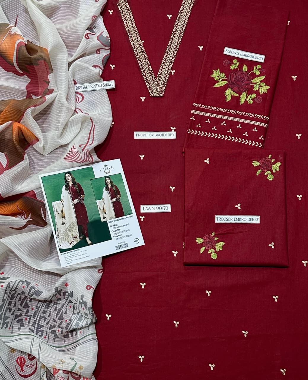 Urge 3PC Lawn Fabric