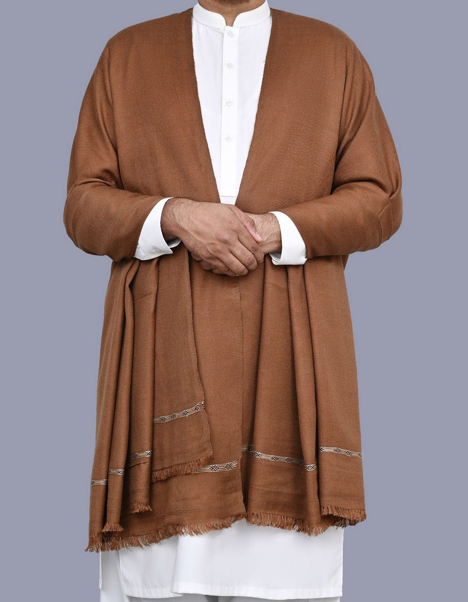 j. Men’s Wool Shawl – Camel