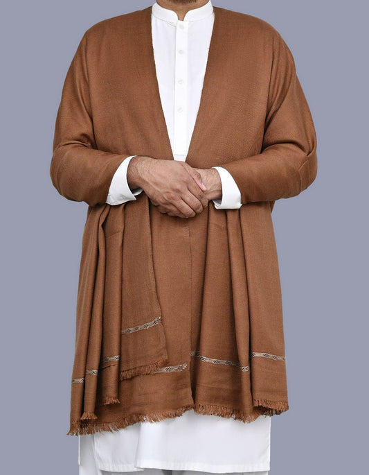 j. Men’s Wool Shawl – Camel