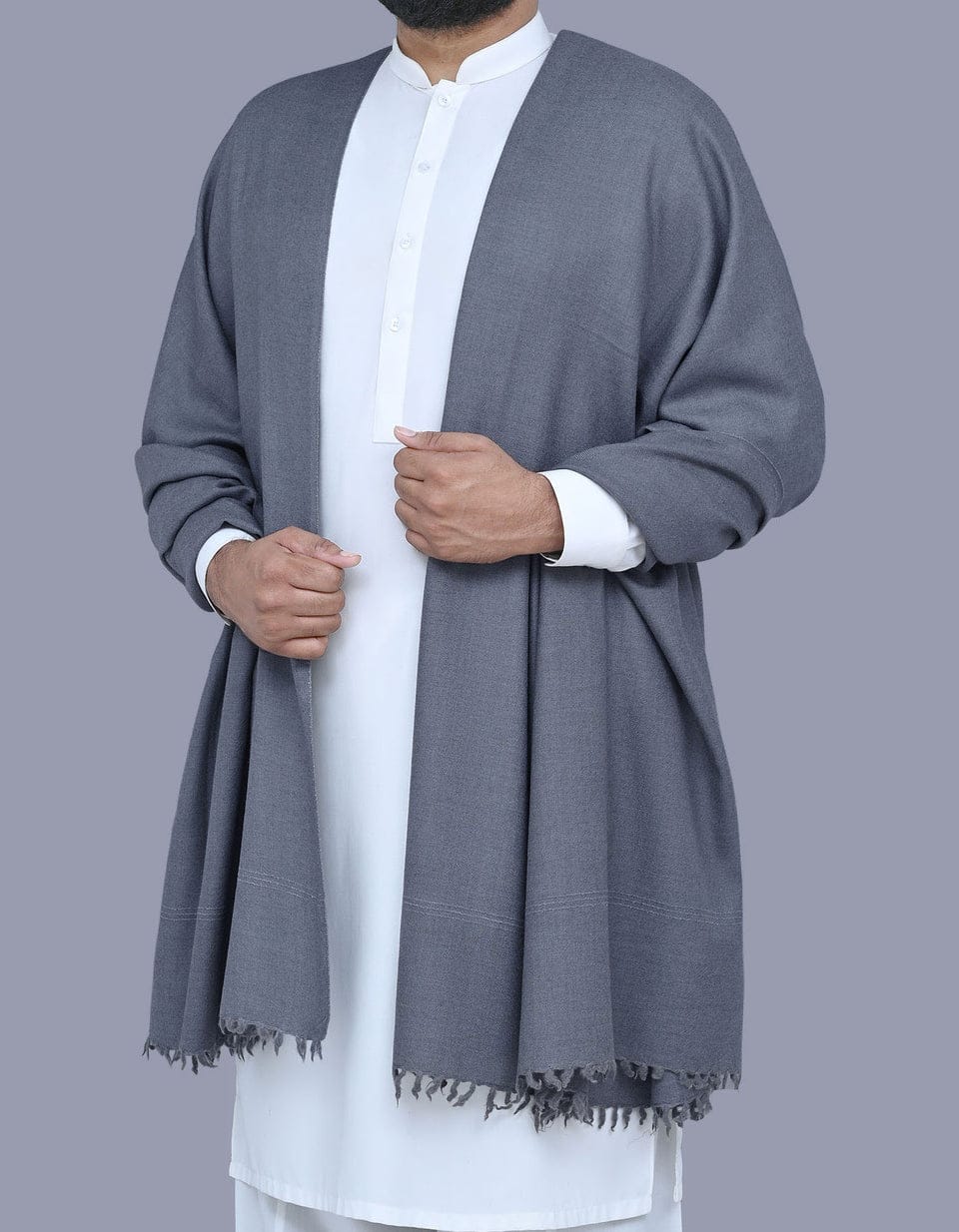 j. Men’s Wool Shawl– D Gray