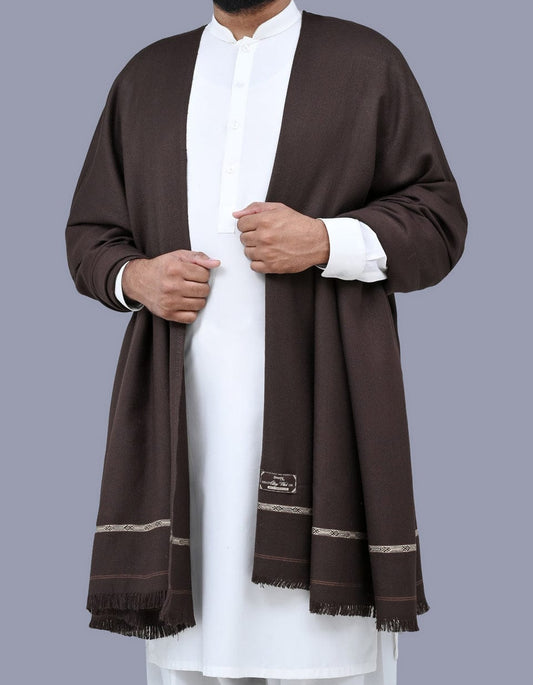 j. Men’s Wool Shawl– Chocolate