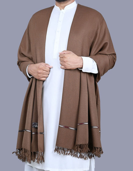j. Men’s Wool Shawl – D Brown