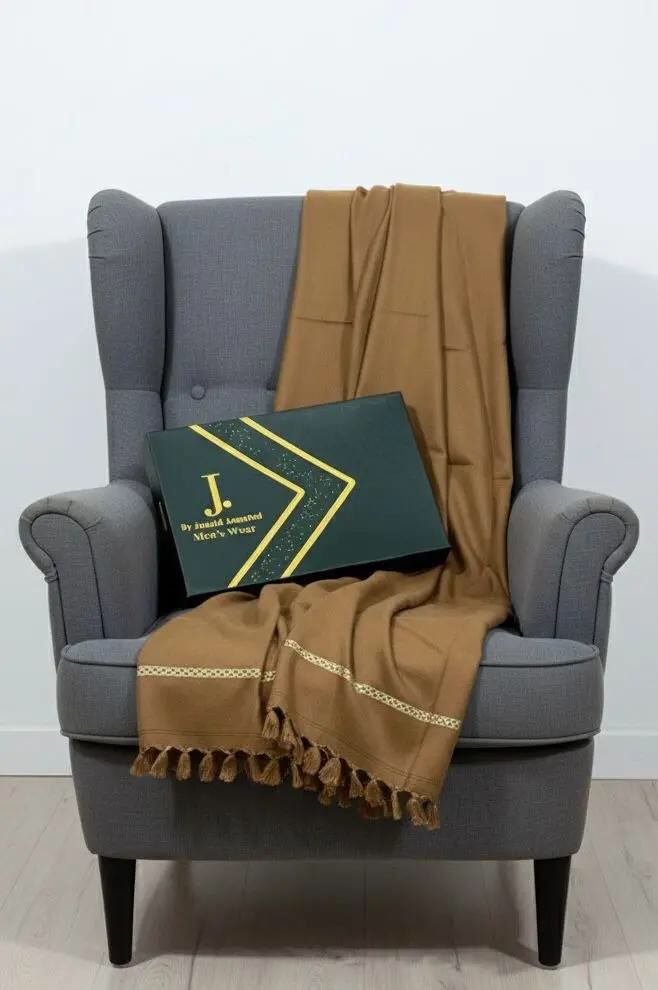 Men’s Premium Wool Shawl with Box (Golden)