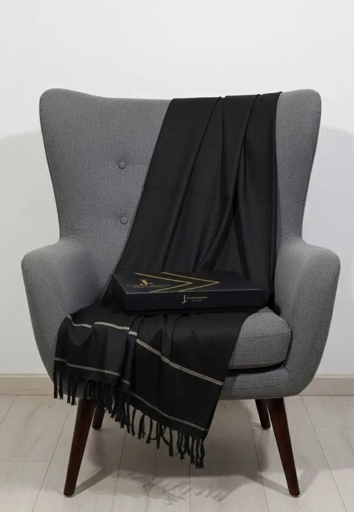 Men’s Premium Wool Shawl with Box (Black)