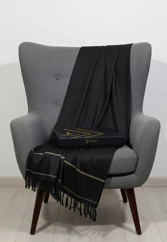 Men’s Premium Wool Shawl with Box (Black)