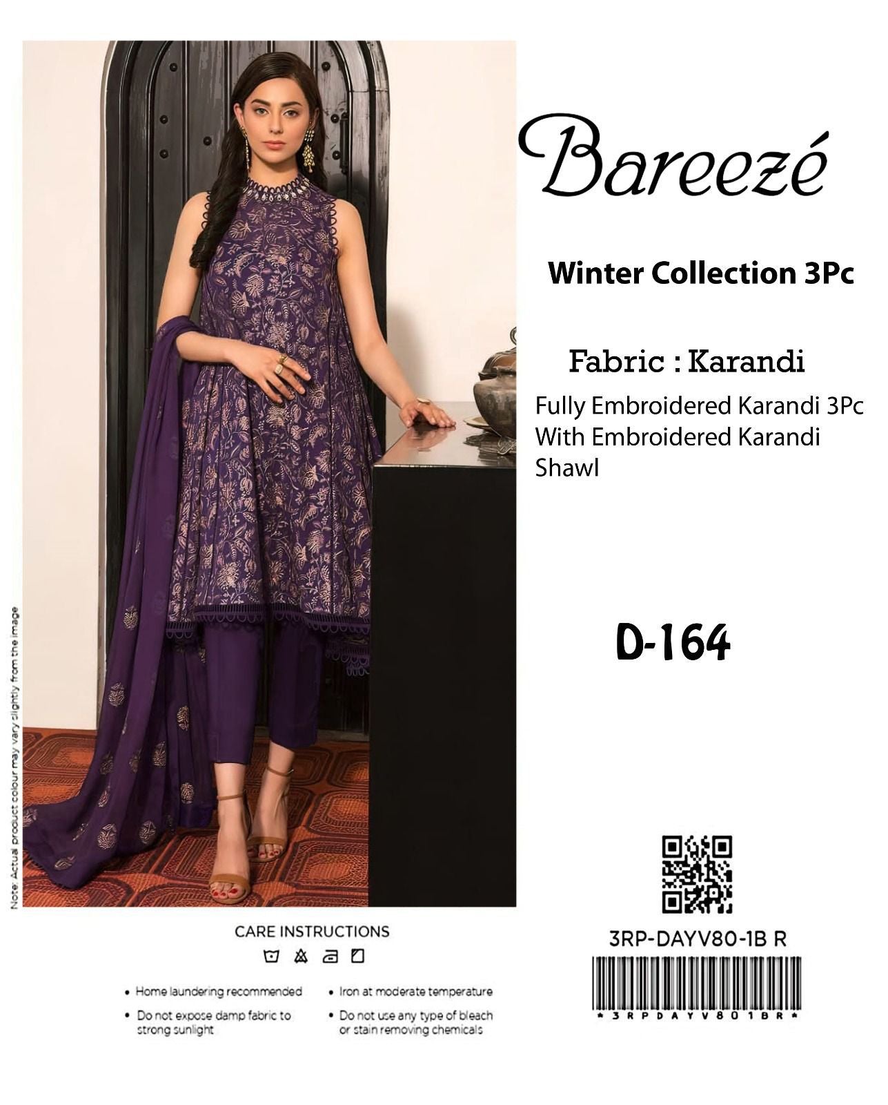 ✨ Karandi Fully Embroidered Unstitched 3PC Suit ✨