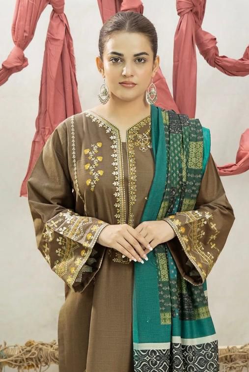 Unstiched 3PC Lawn Fabric