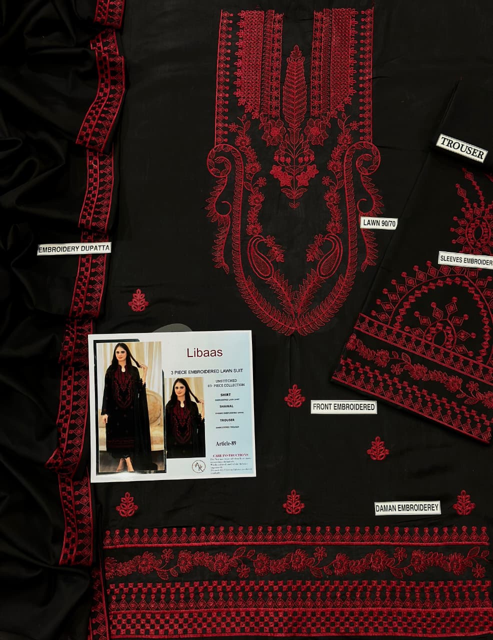 Libaas Unstiched 3PC Lawn Fabric