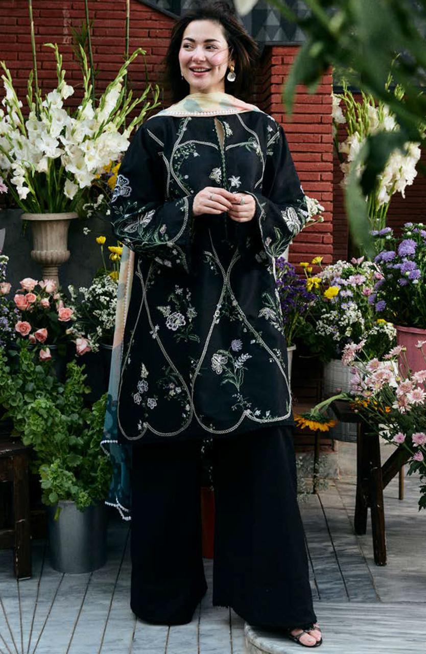 Unstiched 3PC Lawn Fabric