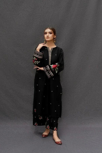 Embroidered 3-Piece in Lawn UNSTICED