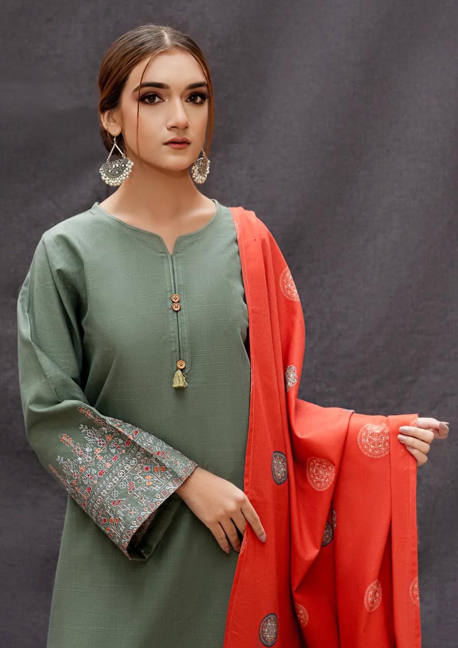 Unstiched 3PC Lawn Fabric