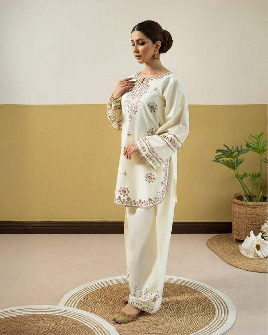UNSTITCHED 2PC LAWN EMBROIDERED SUIT