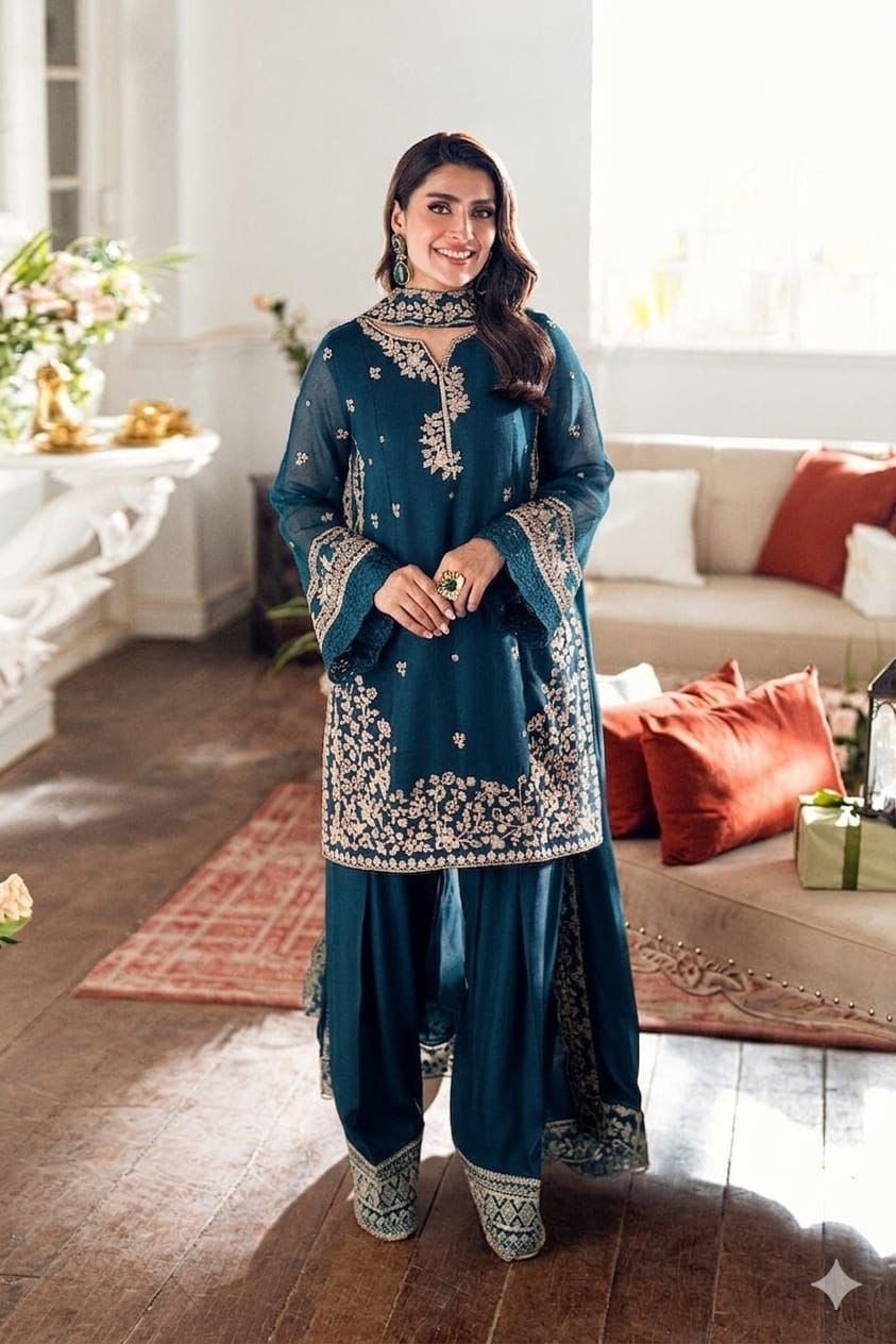 Embroidered 3-Piece in Lawn UNSTICED