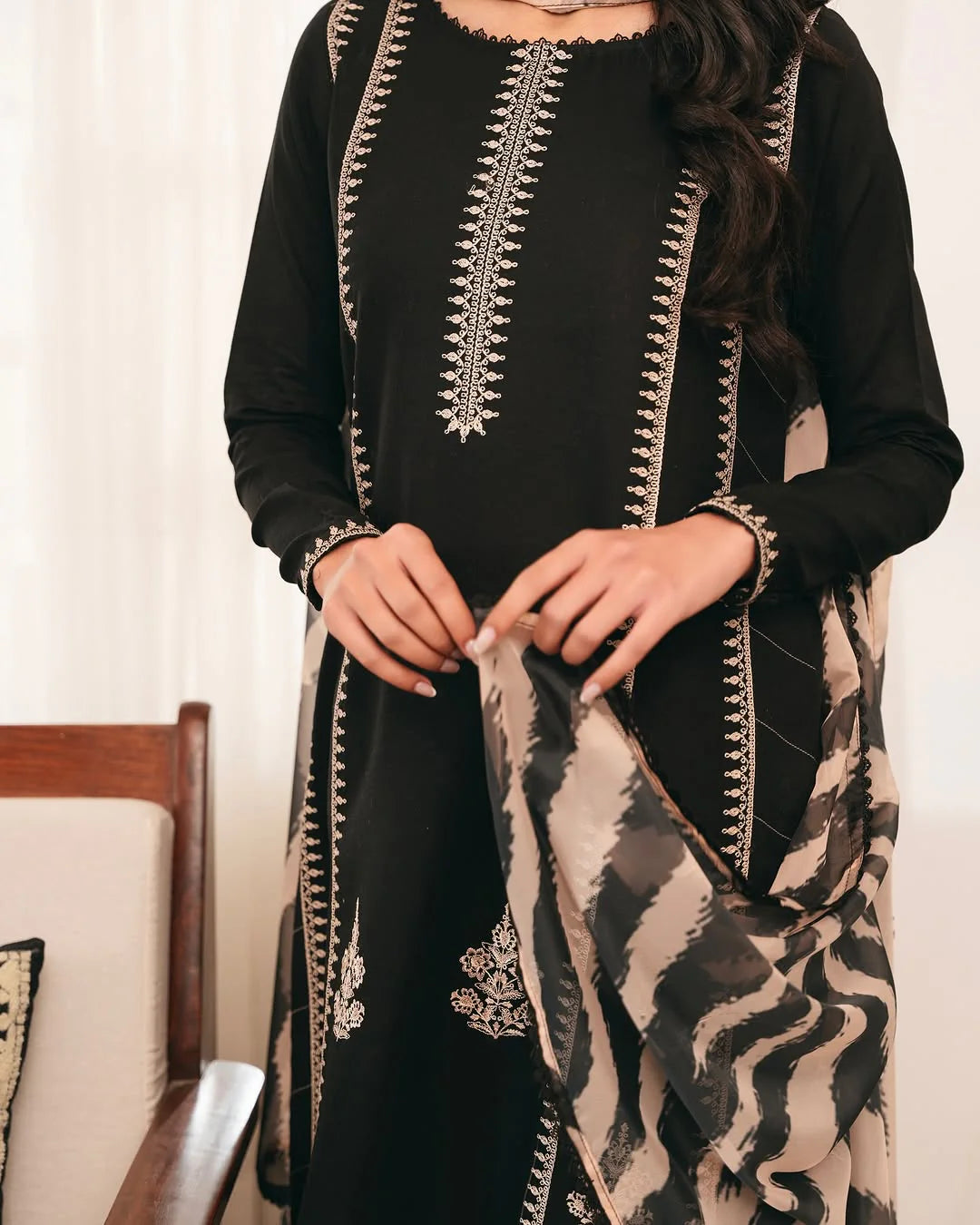 MAHMAR Dhanak FABRIC 3PC Unstiched