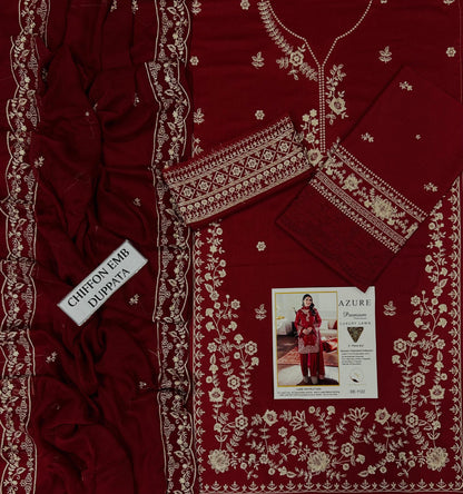 Embroidered 3-Piece in Lawn UNSTICED