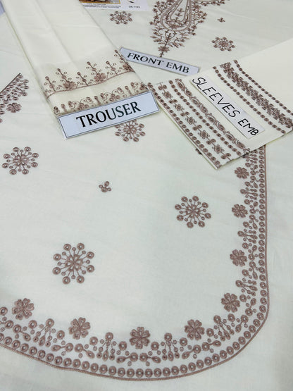 UNSTITCHED 2PC LAWN EMBROIDERED SUIT