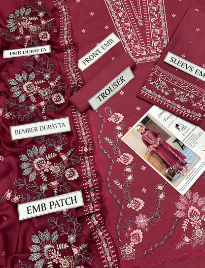 Embroidered 3-Piece in Lawn UNSTICED