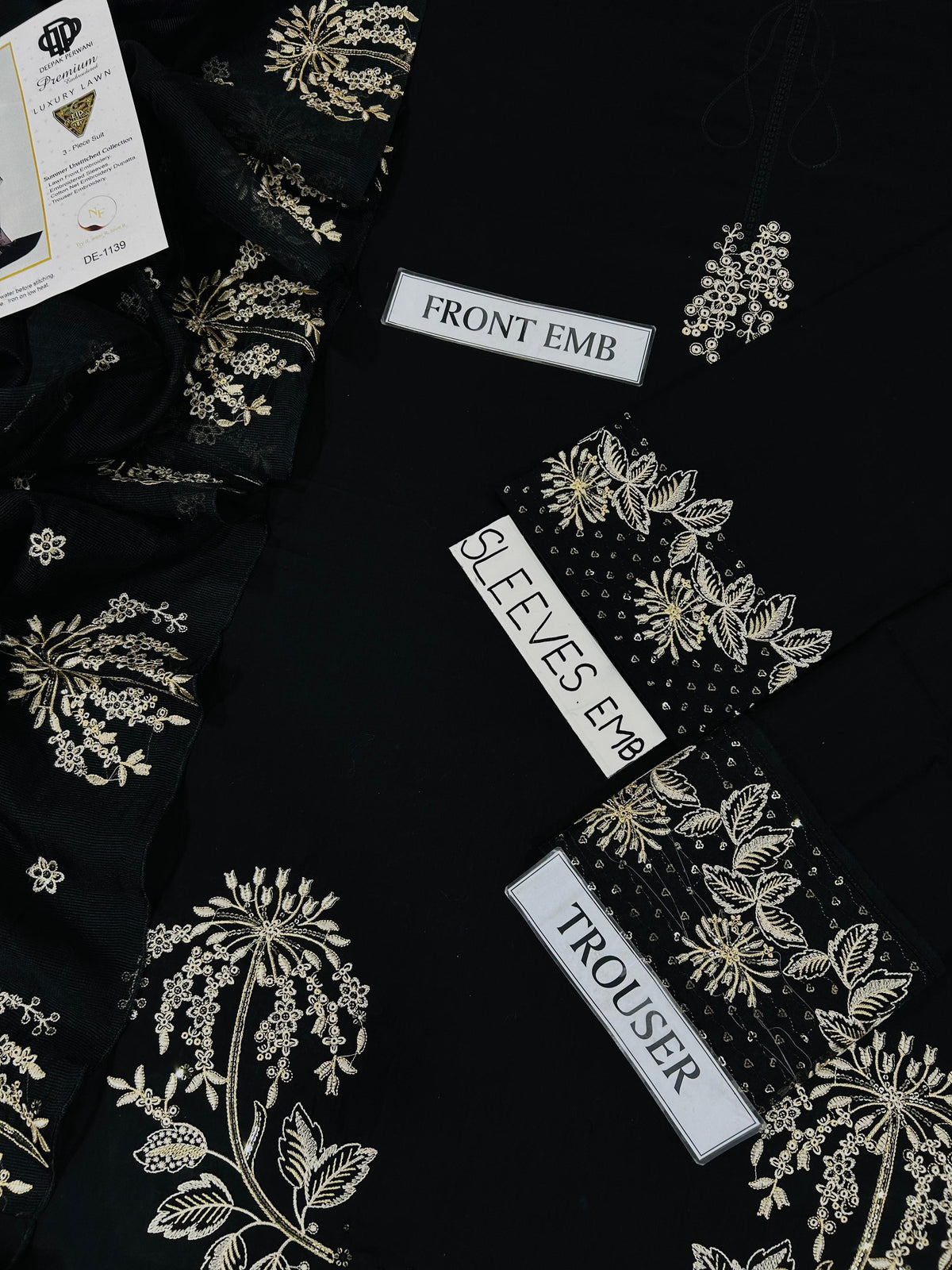 Embroidered 3-Piece in Lawn UNSTICED