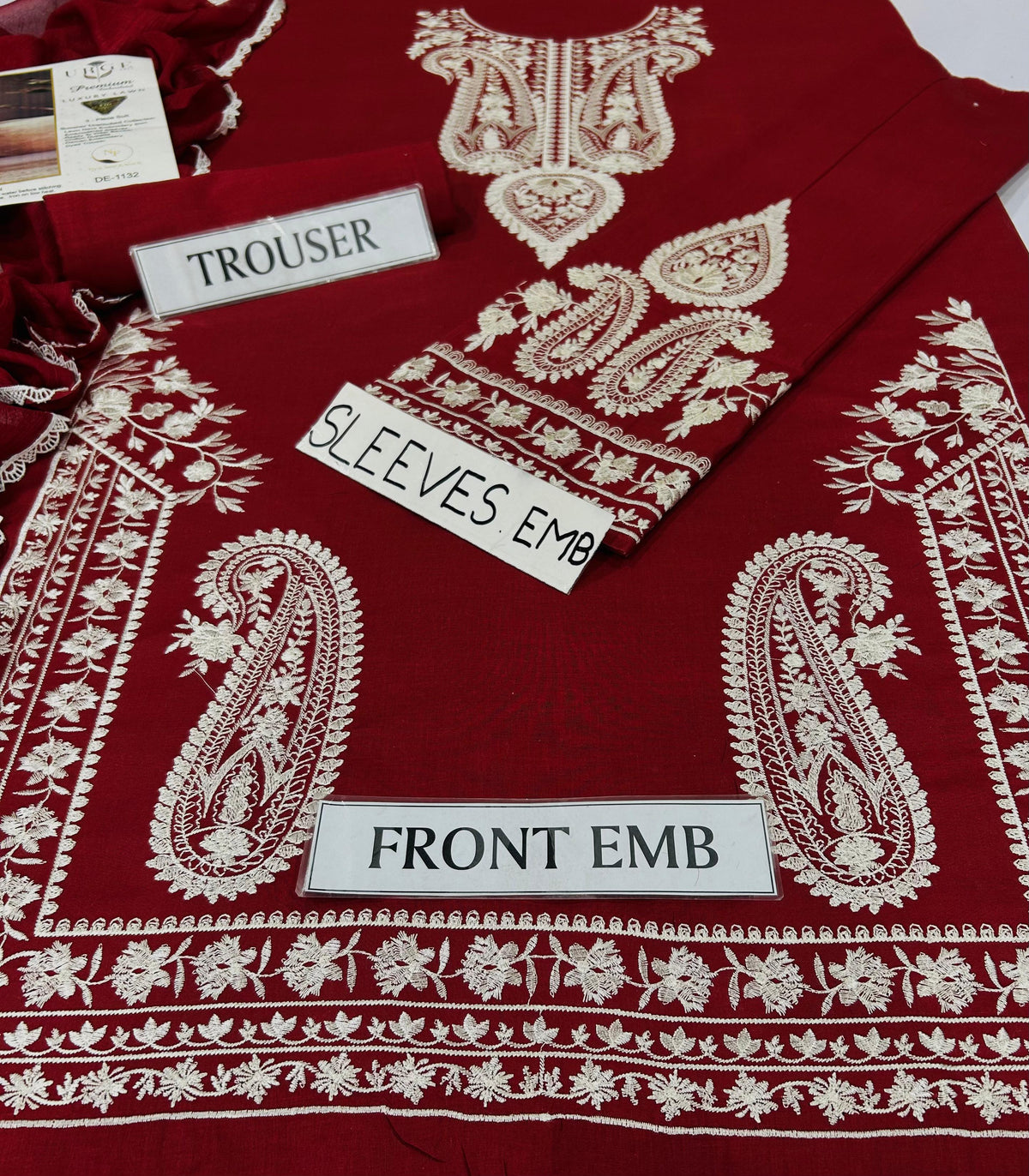 Embroidered 3-Piece in Lawn UNSTICED