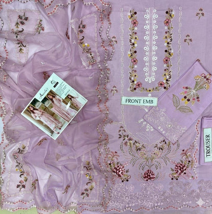 Embroidered 3-Piece in Lawn UNSTICED