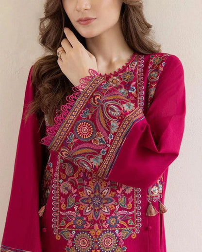 JAZMIN Unstitched Emb Lawn 2Pc