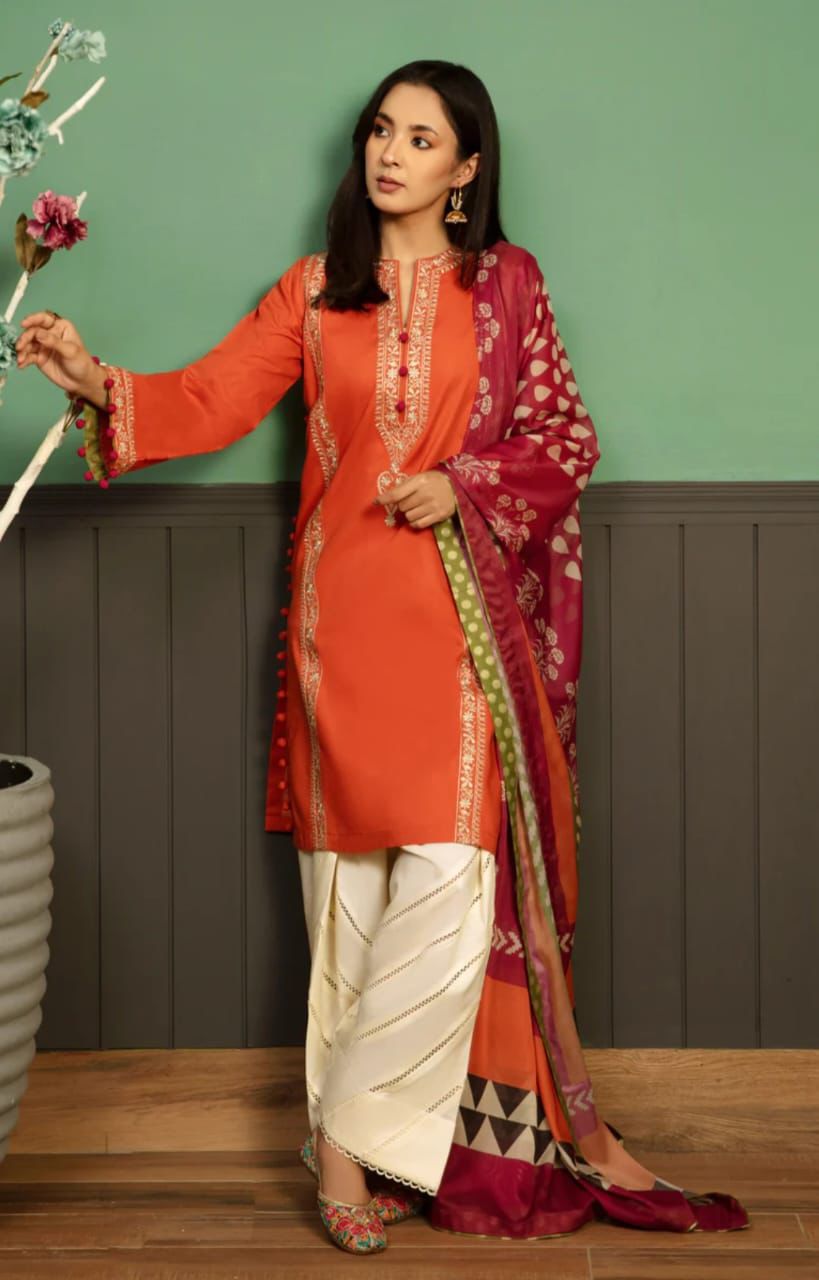 ASLINE– Luxury Embroidered 3-Piece in DHANAK