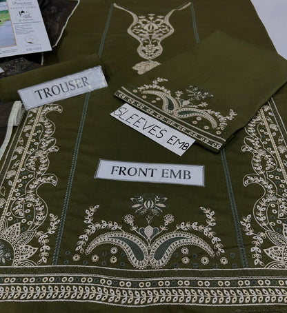 Embroidered 3-Piece in Lawn UNSTICED
