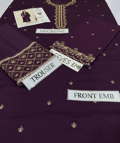 UNSTITCHED 2PC LAWN EMBROIDERED SUIT
