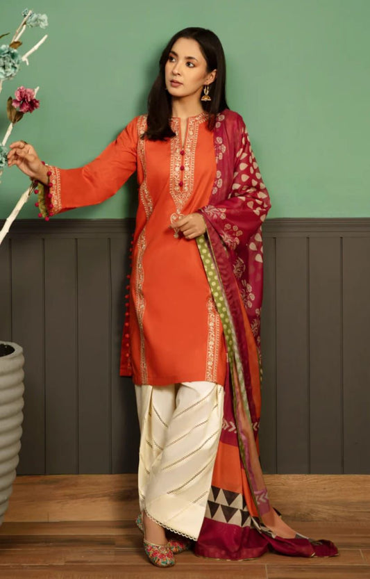 ASLINE– Luxury Embroidered 3-Piece in DHANAK