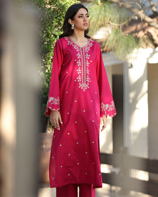 UNSTITCHED 2PC LAWN EMBROIDERED SUIT