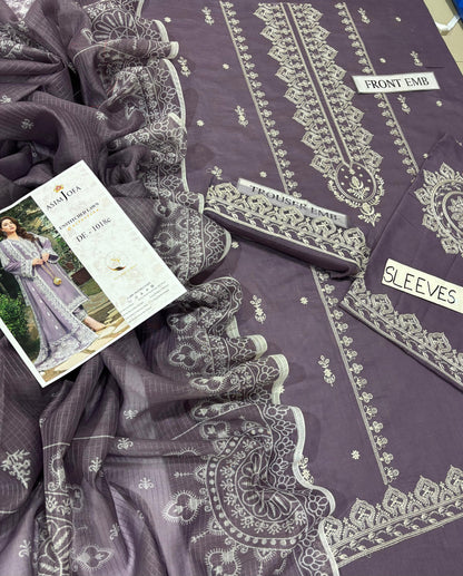 Embroidered 3-Piece in Lawn UNSTICED